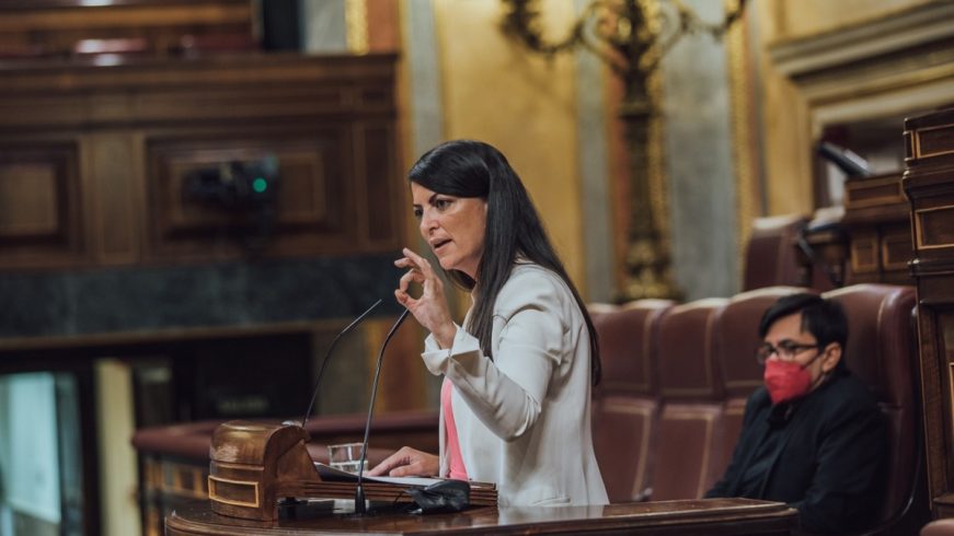 FOTOGRAFÍA. (MADRID) ESPAÑA, AÑO 2021. La portavoz adjuntos de «Los 52 de VOX» y diputada por Granada al Congreso de los Diputados, Macarena Olona Choclán. (Ñ Pueblo)
