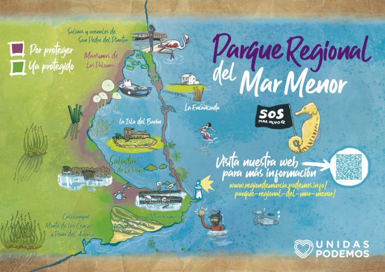 La ultraizquierda lanza la campaña «Mar Menor Parque Regional» pidiendo el apoyo de VOX en el Congreso de los Diputados