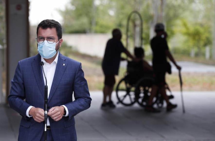 FOTOGRAFÍA. SAN JUAN DESPÍ (BARCELONA), 23.08.2021. El presidente de la Generalidad de Cataluña, Pere Aragonés García (ERC). eFE