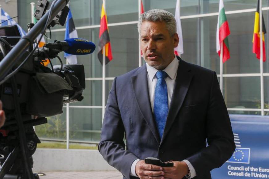 FOTOGRAFÍA. VIENA (AUSTRIA), 23.08.2021. El ministro del Interior del Gobierno de Austria (Unión Europea), Karl Nehammer. Efe