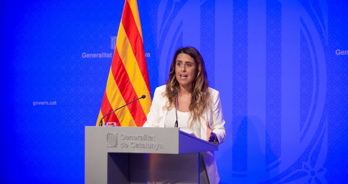 BARCELONA (ESPAÑA), 21.09.2021. La portavoz del ejecutivo separatista que ocupa la Generalidad de Cataluña, Patrícia Plaja. Efe