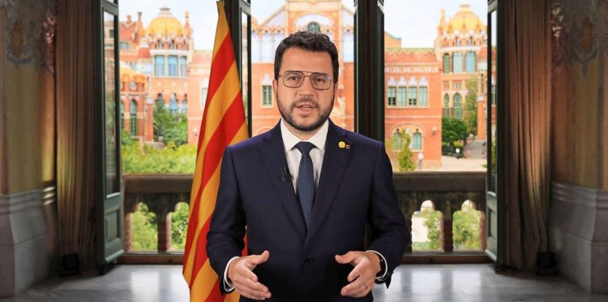 FOTOGRAFÍA. BARCELONA (ESPAÑA), 10.09.2021. El presidente de la Generalitat de Cataluña, Pere Aragonès García (ERC). Efe (2)