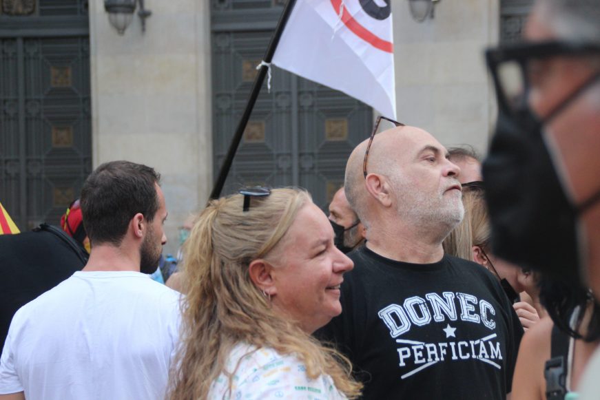 FOTOGRAFÍA. BARCELONA (ESPAÑA), 11.09.2021. El independentismo reúne solo a 108.000 personas en Barcelona para su manifestación de la Diada. Ñ Pueblo (3)