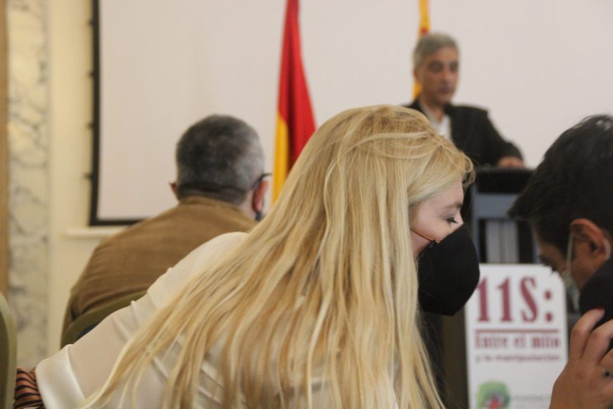 FOTOGRAFÍA. BARCELONA (ESPAÑA), 11.09.2021. La Fundación Denaes organiza, que dirige el escritor Iván Vélez, organiza la Diada de Cataluña de VOX. Ñ Pueblo (1)