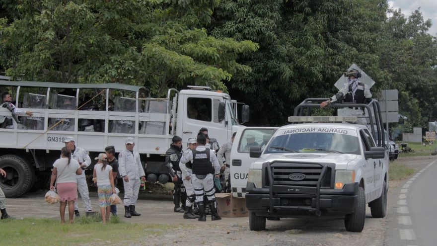 FOTOGRAFÍA. CHIAPAS (MÉXICO), 03.09.2021. Un total de tres caravanas de migrantes con centenares de personas. Efe