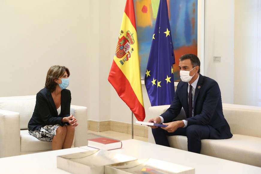 FOTOGRAFÍA. MADRID (ESPAÑA), 03.09.2021. Pedro Sánchez Pérez Castejón y Dolores Delgado García. Ñ Pueblo (2)
