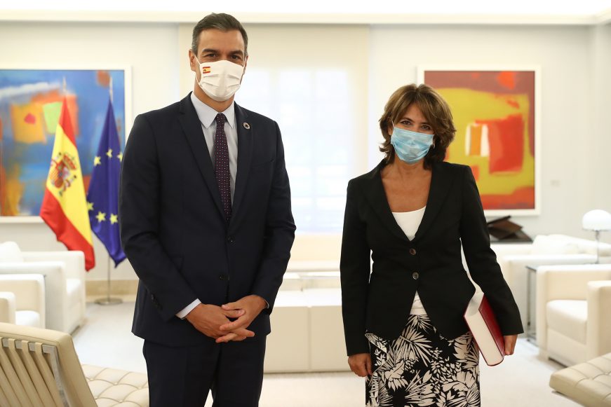 FOTOGRAFÍA. MADRID (ESPAÑA), 03.09.2021. Pedro Sánchez Pérez Castejón y Dolores Delgado García. Ñ Pueblo (3)