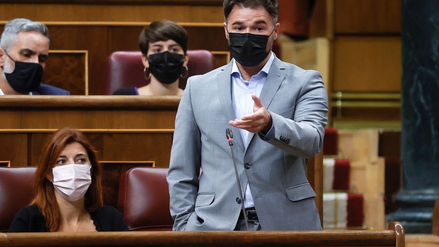 FOTOGRAFÍA. MADRID (ESPAÑA), 15.09.2021. El portavoz de ERC en el Congreso de los Diputados, Gabriel Rufián,. Efe