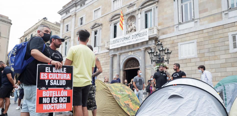 FOTOGRAFÍA. PLAZA SAN JAIME 8BARCELONA) ESPAÑA, 02.09.2021. El Tribunal Superior de Justicia de Catalunya (TSJC) ha rechazado reabrir el Ocio Nocturno en Cataluña. Efe