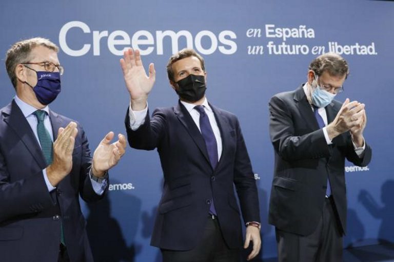 Casado y Rajoy reivindican al PP como «salvador de las crisis que deja el PSOE»
