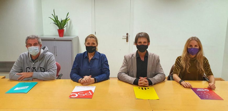 FOTOGRAFÍA. BADALONA (ESPAÑA), 25.10.2021. Primer Gobierno socialseparatista de Badalona (PSOE, ERC, JxCat y Podemos). ACN