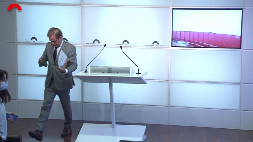 FOTOGRAFÍA. BARCELONA (ESPAÑA), 05.10.2021. El portavoz del GPVOX Cataluña, Joan Garriga Doménech. Ñ Pueblo (3)