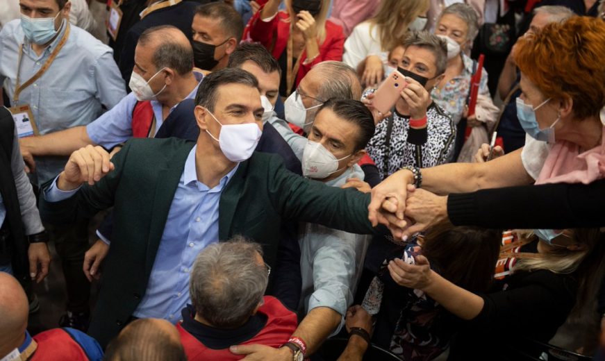 FOTOGRAFÍA. VALENCIA (ESPAÑA), 17.10.2021. El progre presidente del Gobierno y secretario general del PSOE, Pedro Sánchez Pérez Castejón. Ñ Pueblo (2)