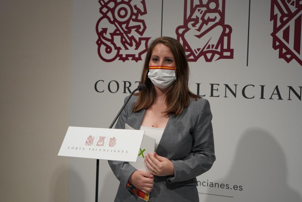 FOTOGRAFÍA. VALENCIA (ESPAÑA), 20.10.2021. La Portavoz del Grupo Parlamentario VOX Comunidad Valenciana, Ana Vega Campos. (Ñ Pueblo)