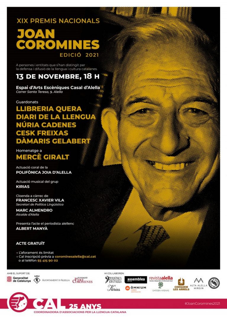 La CAL entrega 5 premios a destacados separatistas defensores «del catalán, Nación Catalana y cultura catalana»