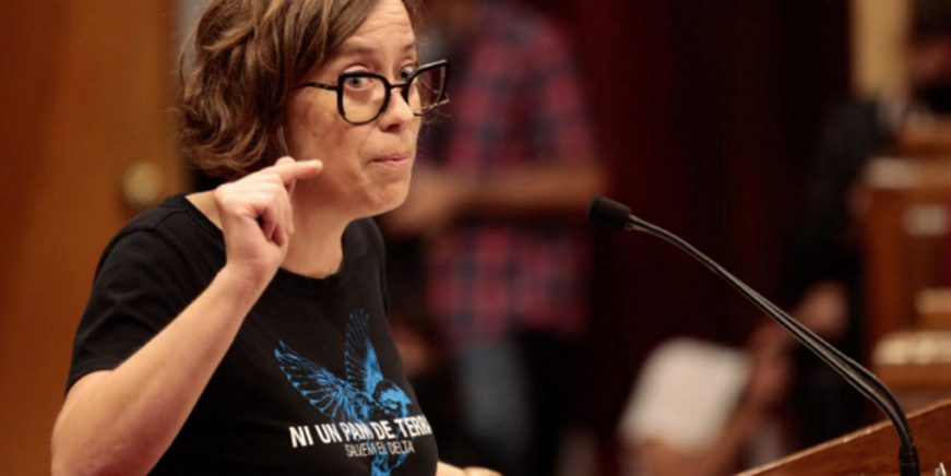 FOTOGRAFÍA. BARCELONA (ESPAÑA), 29.09.2021. La diputada del Grupo Parlamentario de la ultraizquierda separatista (CUP en el Parlamento de Cataluña, Eulàlia Reguant Cura. ACN