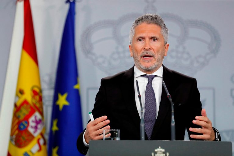 FOTOGRAFÍA. ESPAÑA, AÑO 2021. ASP y EYA demandan al Gobierno por "no respetar y limitar derechos de trabajadores policiales". El ministro de Interior del Ejecutivo socialcomunista del presidente Pedro Sánchez Pérez Castejón (PSOE), Fernando Grande-Marlaska. Efe