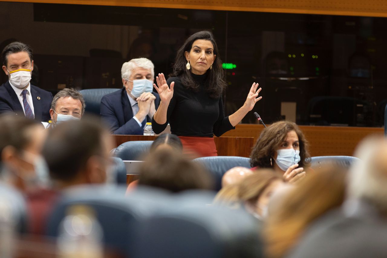 FOTOGRAFÍA. MADRID (ESPAÑA), 18.11.2021. La portavoz del Grupo Parlamentario de VOX en la Asamblea, Rocío Monasterio San Martín. Ñ Pueblo (4)