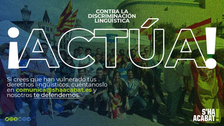 S’ha Acabat! pide explicaciones al Rector de la UB por la campaña separatista «La Universidad en catalán» y lanza la campaña «¡Actúa!» para ayudar a docentes y estudiantes catalanes