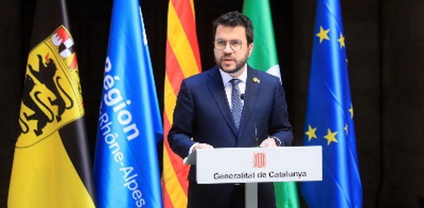 FOTOGRAFÍA. BARCELONA (ESPAÑA), 02.12.2021. El presidente del Gobierno separatista de la Generalidad de Cataluña, Pere Aragonès García. (Ñ Pueblo)