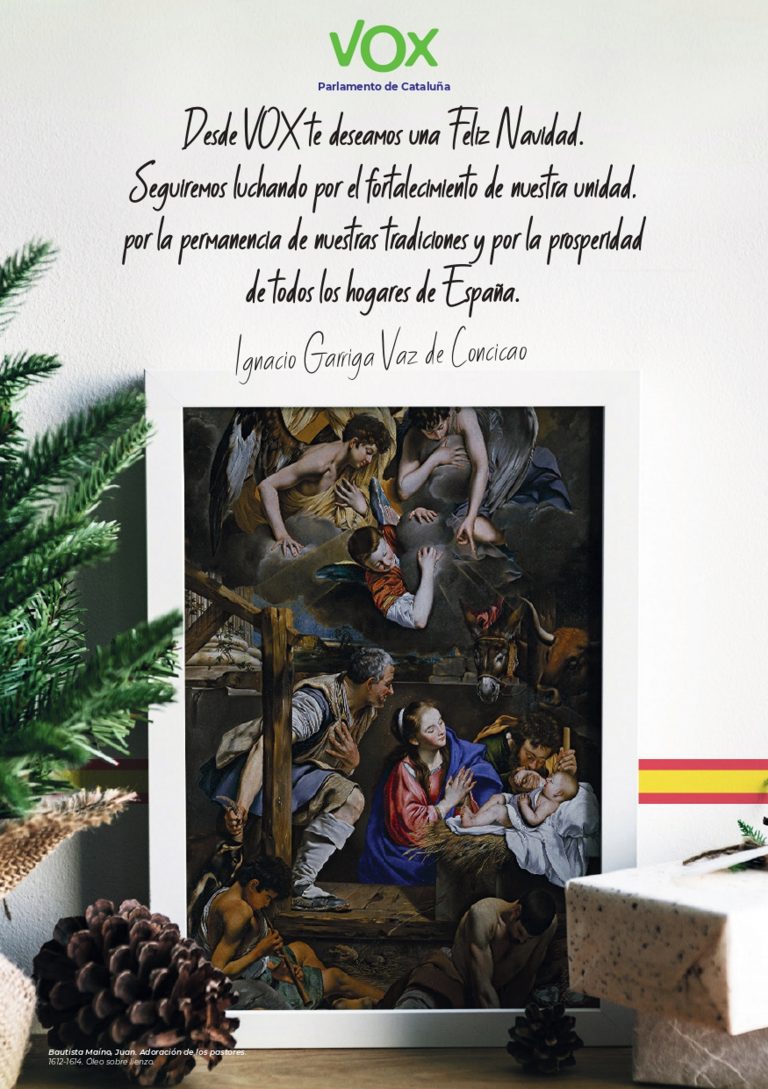 VOX desea una feliz Navidad a sus 217.883 votantes en Cataluña con la «Adoración de los Pastores» de Juan Bautista Maíno 