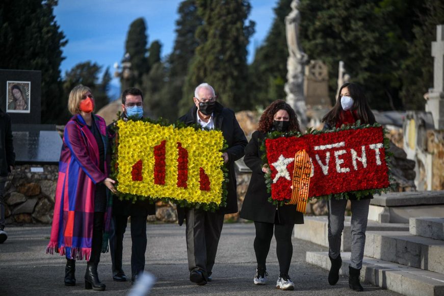 FOTOGRAFÍA. BARCELONA (ESPAÑA), 25.12.2021. 88 aniversario del traidor teniente coronel del Ejército de Tierra de EspañaFrancesc Marcía Llussá. Ñ Pueblo (3)