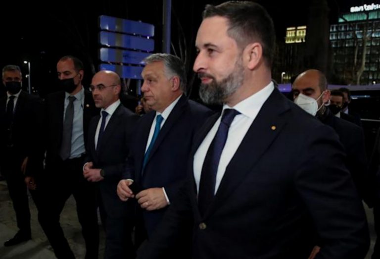 La cúpula de VOX recibe al primer ministro Hungría Víktor Orbán en Madrid