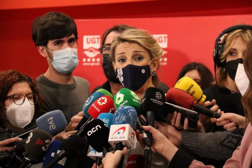 FOTOGRAFÍA. BARCELONA (ESPAÑA), 26.01.2022. La vicepresidente segunda Yolanda Díaz Pérez. ACN