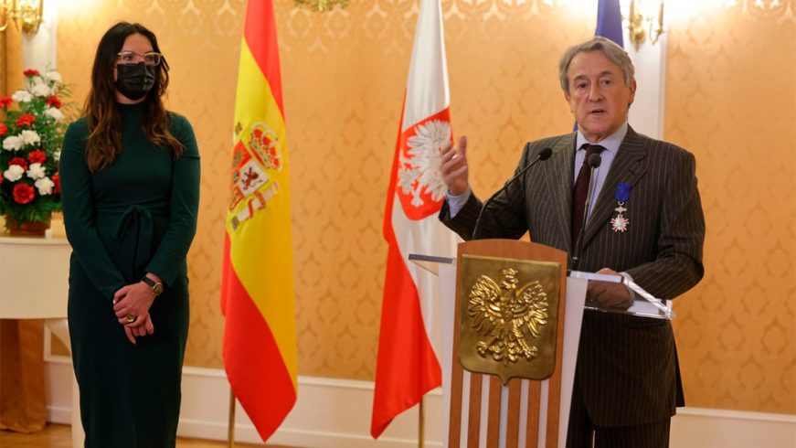 FOTOGRAFÍA. EMBAJADA POLONIA EN MADRID (ESPAÑA), 13.01.2022. El periodista y diputado de VOX en el Parlamento Europeo, Hermann Leopoldo Tertsch del Valle-Lersundi (Hermann Tertsch). Ñ Pueblo
