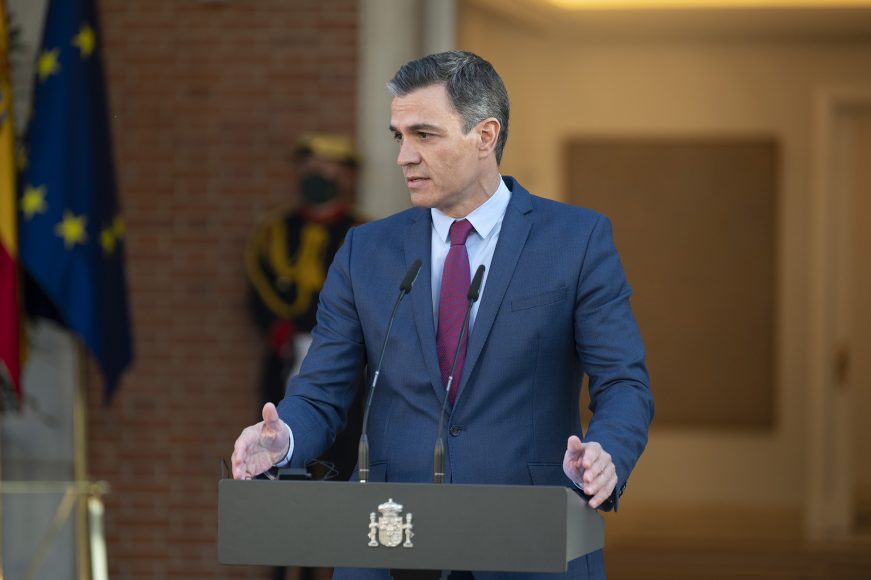 FOTOGRAFÍA. LA MONCLOA (MADRID) ESPAÑA, 17.01.2022. El presidente del de coalición del Reino de España, Pedro Sánchez Pérez Castejón . Ñ Pueblo