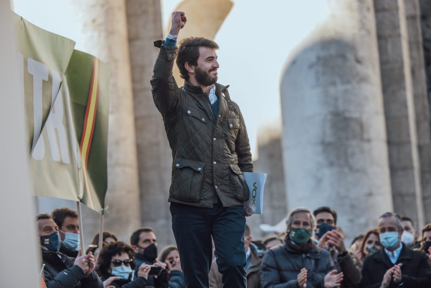 FOTOGRAFÍA. VALLADOLID (ESPAÑA), 15.01.2022. VOX presenta su candidato al (13F) de CyL, Juan García-Gallardo Frings. Ñ Pueblo (2)