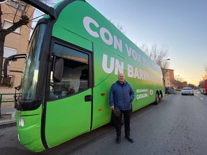 FOTOGRAFÍA. TARRAGONA (ESPAÑA), 26.01.2022. Javier Gómez. 'Barrios Seguros' bajo el lema 'Con VOX estarías en un barrio seguro'. Ñ Pueblo