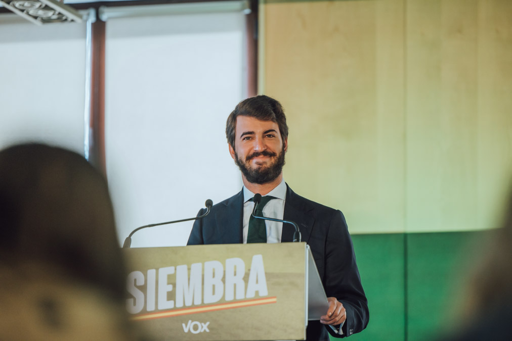 FOTOGRAFÍA. VALLADOLID (ESPAÑA), 14.02.2022. El candidato electo de Vox a la Presidencia de la Junta de Castilla y León, Juan García-Gallardo Frings. (Ñ Pueblo)