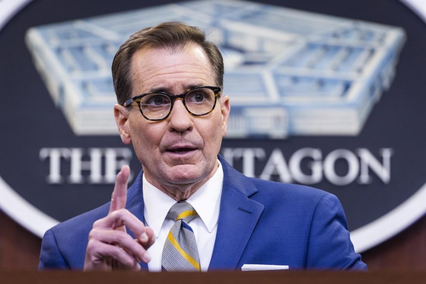 FOTOGRAFÍA. ARLINGTON (EEUU), 14.02.2022. El portavoz del Pentágono, John Kirby, en Arlington (Virginia) EEUU. Efe