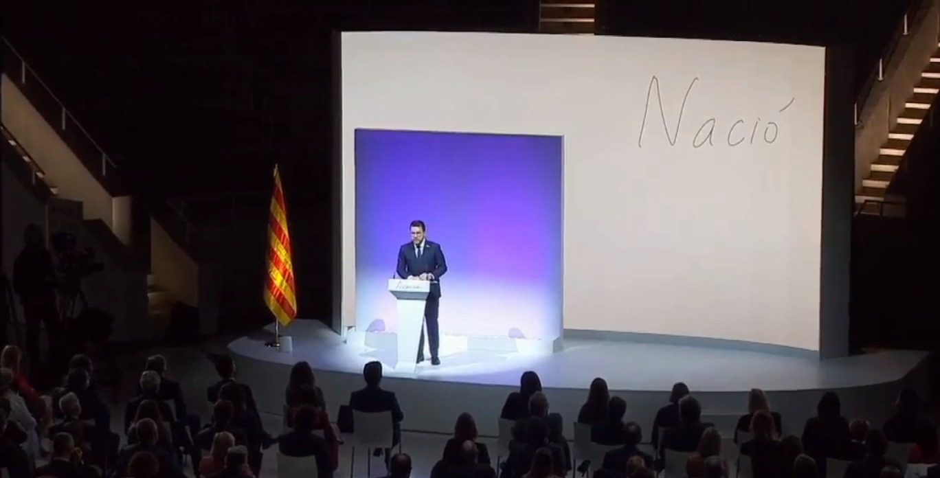 FOTOGRAFÍA. BARCELONA (ESPAÑA), 14.02.2022. El presidente del Gobierno separatista de la Generalidad de Cataluña, Pere Aragonès García (ERC). Ñ Pueblo (1)