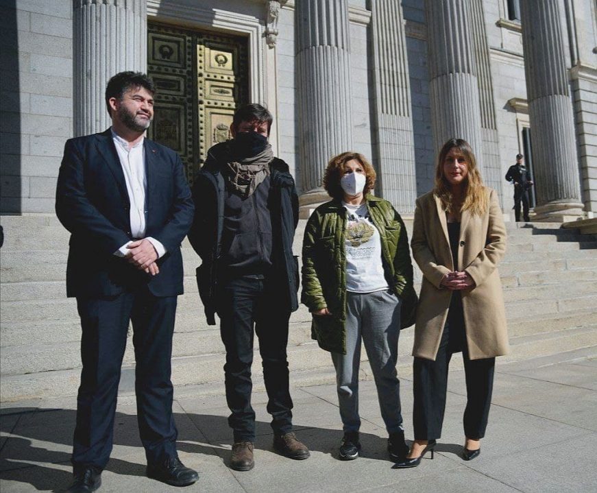 FOTOGRAFÍA. MADRID (ESPAÑA), 17.02.2022. De izquierda a la derecha, Pablo Sánchez Mato, Rafael Mayoral, Pilar Garrido y Alejandra Jacinto. Ñ Pueblo
