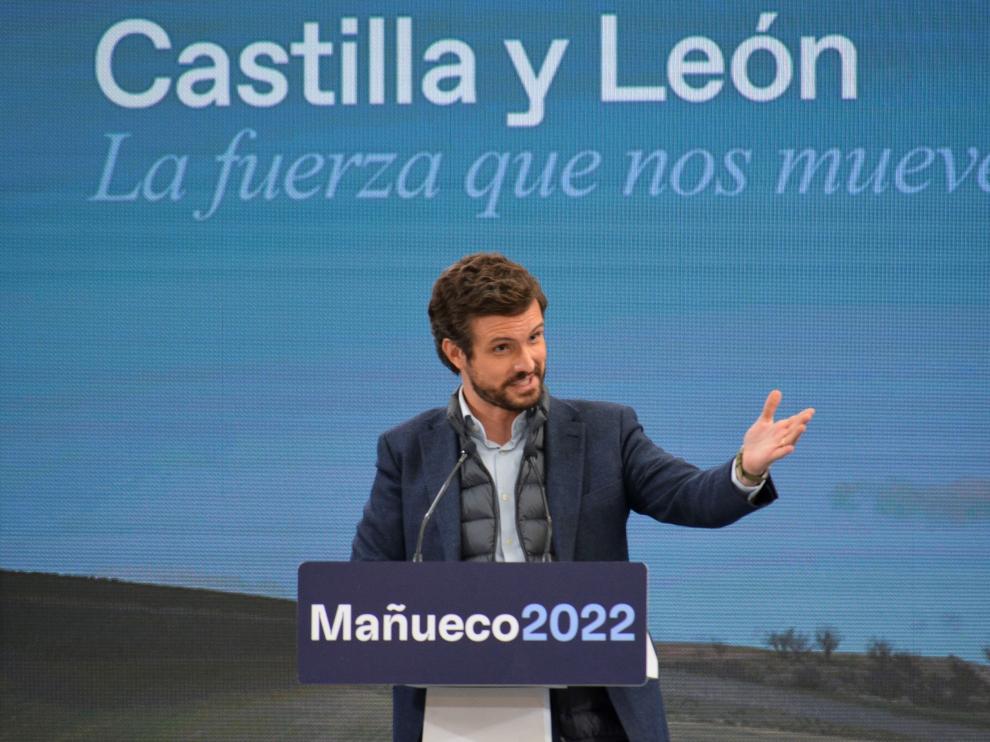FOTOGRAFÍA. PALENCIA (ESPAÑA), 06.02.2022. El presidente del PP, Pablo Casado Blanco. Efe