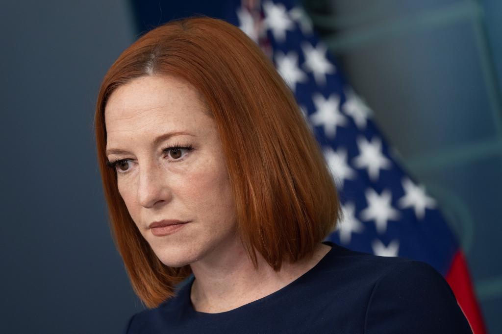 FOTOGRAFÍA. WASHINGTON (EEUU), 22.02.2022. Este jueves, la portavoz de la Casa Blanca, Jen Psaki. Efe.
