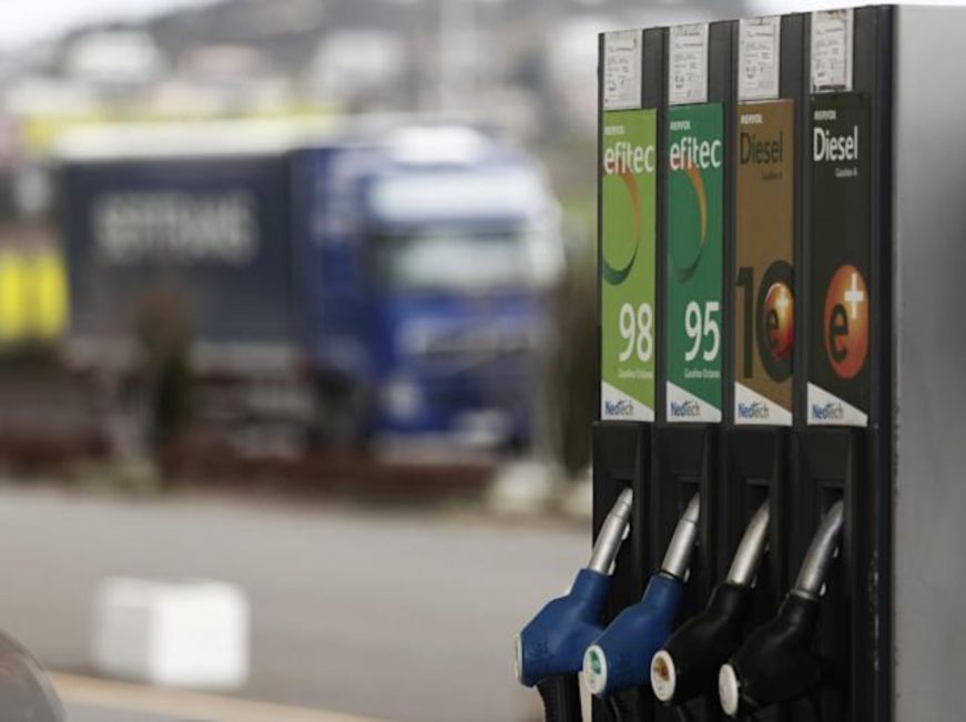 FOTOGRAFÍA. PAMPLONA (ESPAÑA), 21.03.2022. Cientos de camioneros convocados por la Plataforma para la Defensa del Sector del Transporte de Mercancías por Carretera Nacional. Efe