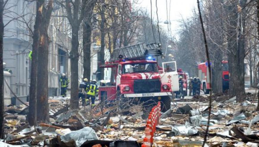FOTOGRAFÍA. KIEV (UCRANIA), 21.03.2022.Vista general del centro comercial dañado que fue objeto del ataque ruso en Kiev (Kiev) Ucrania. Efe,