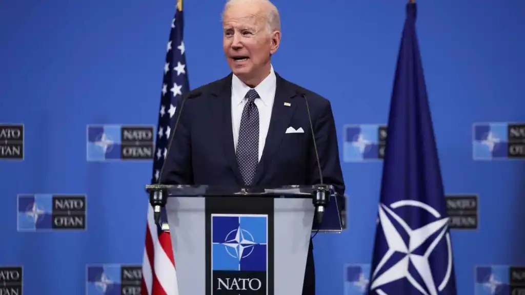 FOTOGRAFÍA. BRUSELAS (BÉLGICA), 24.03.2022. El presidente de Estados Unidos, Joe Biden, este jueves en Bruselas (Bélgica). Efe