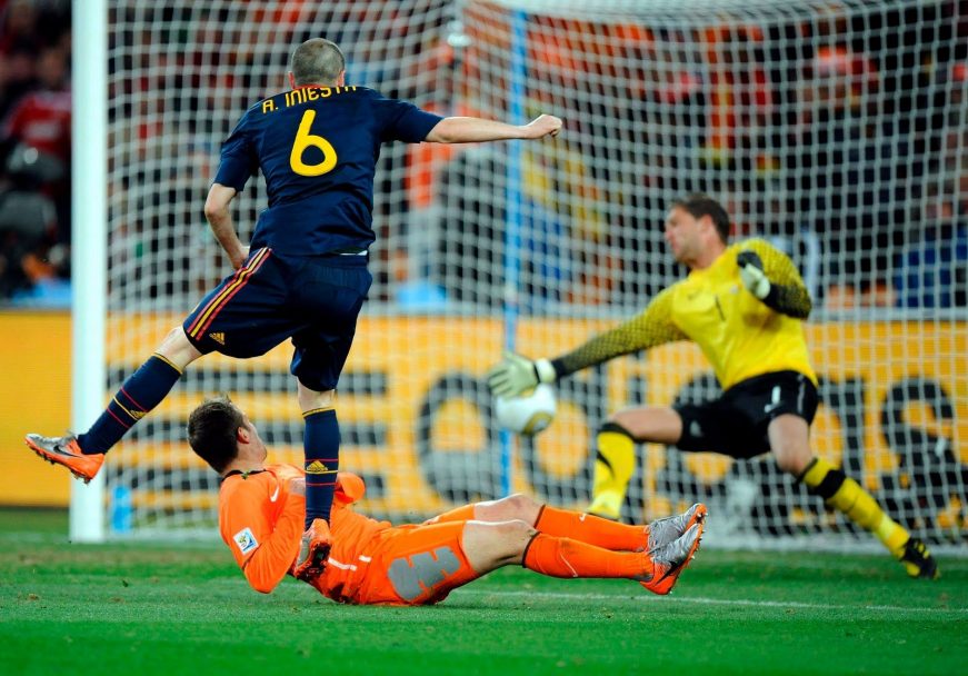 FOTOGRAFÍA. JOHANNESBURGO (SUDÁFRICA), 11.07.2010. Gol Leyenda. GolAzo de Andrés Iniesta Luján en Final de la Copa del mundo Sudáfrica 2010.. Efe