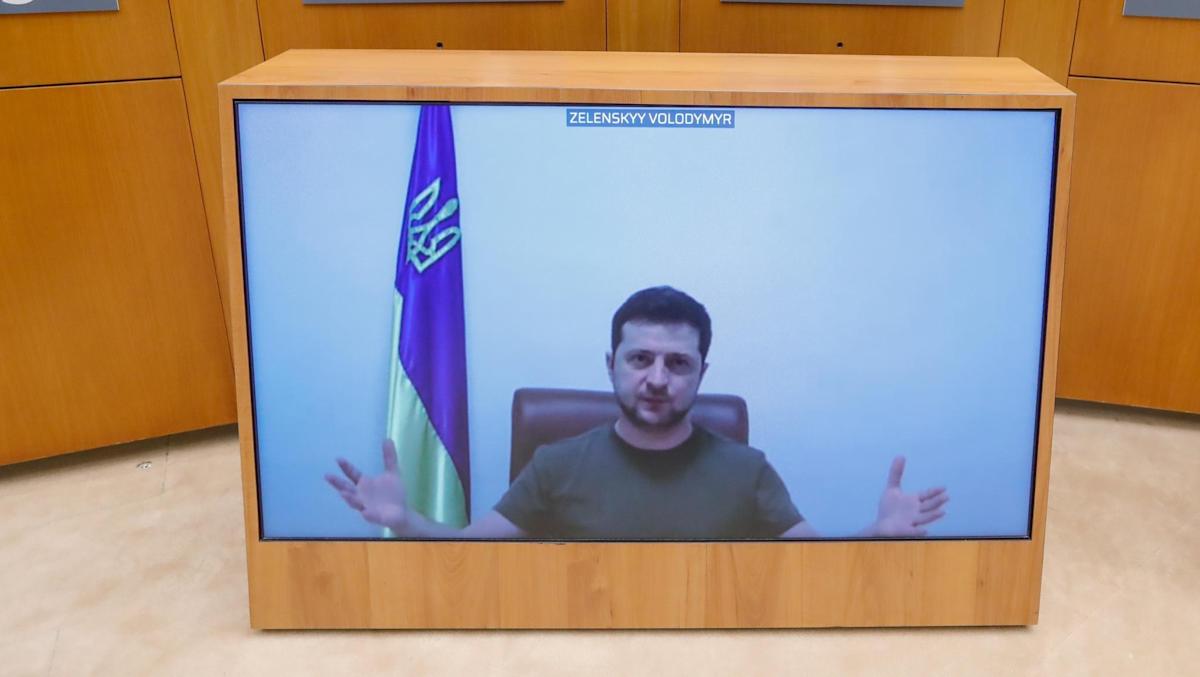 FOTOGRAFÍA. KIEV (UCRANIA), 17.03.2022. El presidente de Ucrania, Volodímir Zelenski, anunció este jueves que el alcalde de Melitopol. Efe