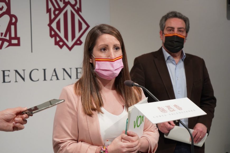 FOTOGRAFÍA. VALENCIA (ESPAÑA), 01.03.2022. La portavoz del Grupo Parlamentario VOX Comunidad Valenciana y líder alicantina de los verdes, Ana Vega Campos. Ñ Pueblo