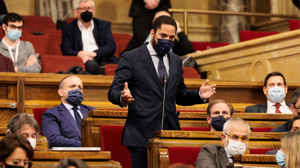 FOTOGRAFÍA. BARCELONA (ESPAÑA), 06.04.2022. El presidente del Grupo Parlamentario de VOX en el Parlamento de Cataluña, Ignacio Garriga Vaz de Concicao. (Ñ Pueblo)