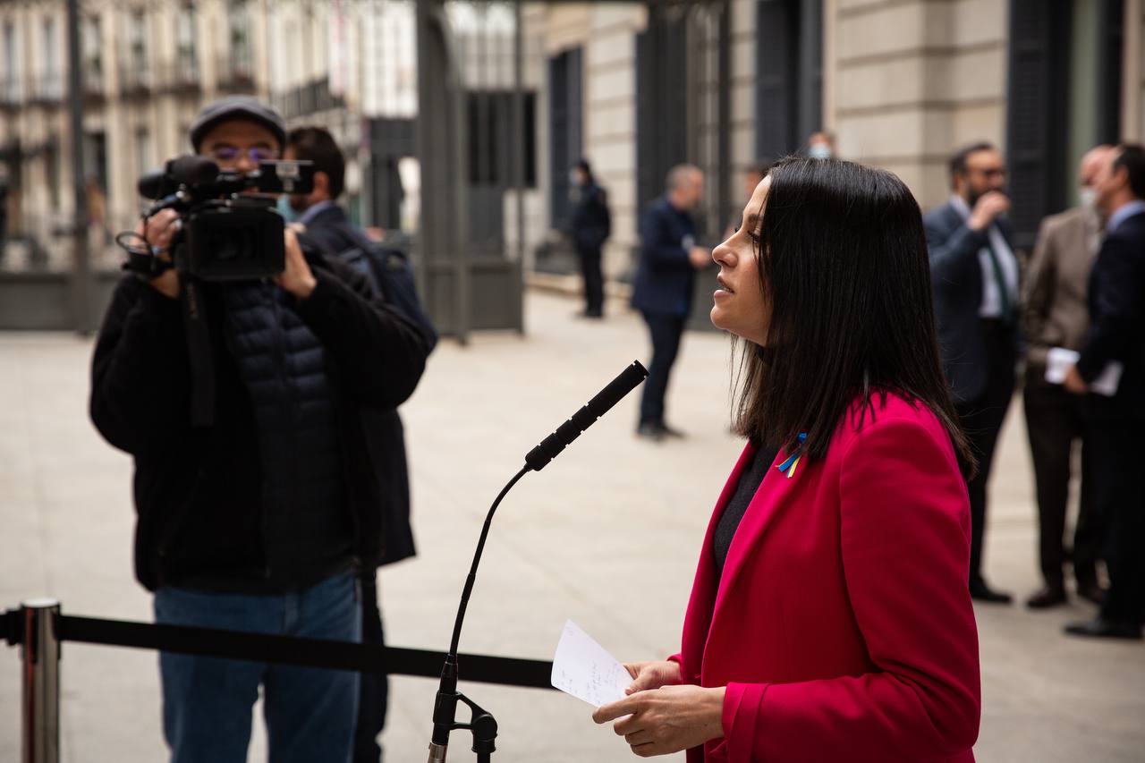 FOTOGRAFÍA. MADRID (ESPAÑA), 05.04.2022. La presidente de Ciutadans Partit de la Ciutadanía-Ciudadanos (Cs), Inés Arrimadas García. Ñ Pueblo (2)