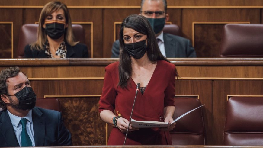 FOTOGRAFÍA. MADRID (ESPAÑA), 06.04.2022. La secretaria general del Grupo Parlamentario de VOX en el Congreso de los Diputados Macarena Olona Choclán. Ñ Pueblo
