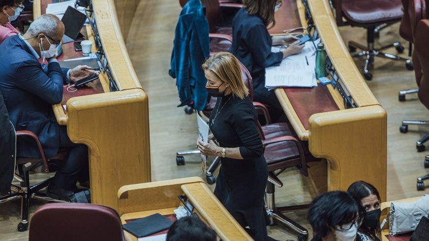 FOTOGRAFÍA. MADRID (ESPAÑA), 06.04.2022. La senadora de VOX por Ceuta, Yolanda Merelo Palomares. Ñ Pueblo
