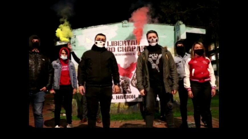 FOTOGRAFÍA. SANTA FÉ DE BOGOTÁ (BOGOTÁ) COLOMBIA, 01.04.2022. Los activistas colombianos apoyan al preso político del Procés, Pedro Chaparro Velacoracho. Ñ Pueblo (1)