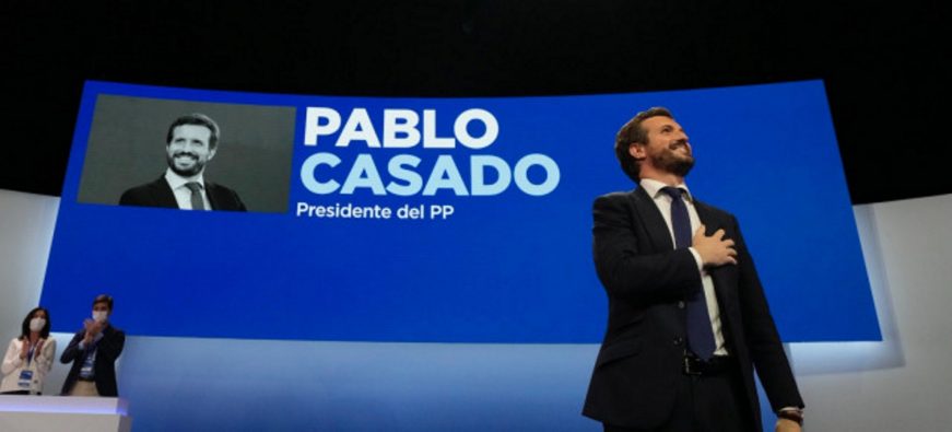 FOTOGRAFÍA. SEVILLA (ESPAÑA), 01.04.2022. El hasta la fecha de este viernes, 1 de abril de 2022, presidente del PP, Pablo Casado Blanco. Ñ Pueblo